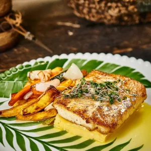 Filete Pesca del día mantequilla avellanada